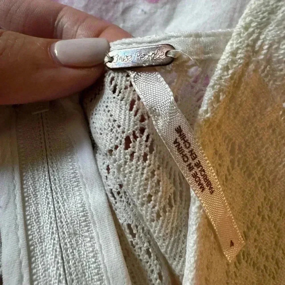 Free People “Fitted with Daisies” Crochet & Lace Skater Dress - Picture 9 of 9